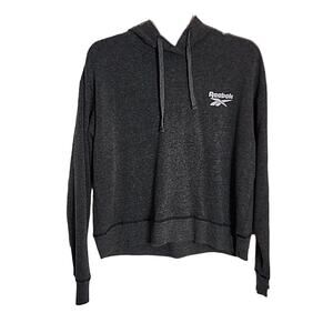 Reebok Charcoal Gray Pullover Hooded Sweatshirt, Medium